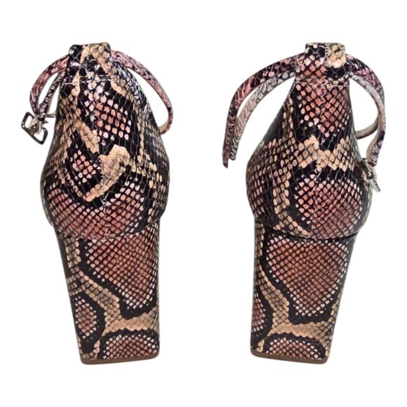 Vince‎ Camuto WINIVEY SANDAL Heels Snake Print Multicolor Straps Square Toe 10 - Picture 7 of 15